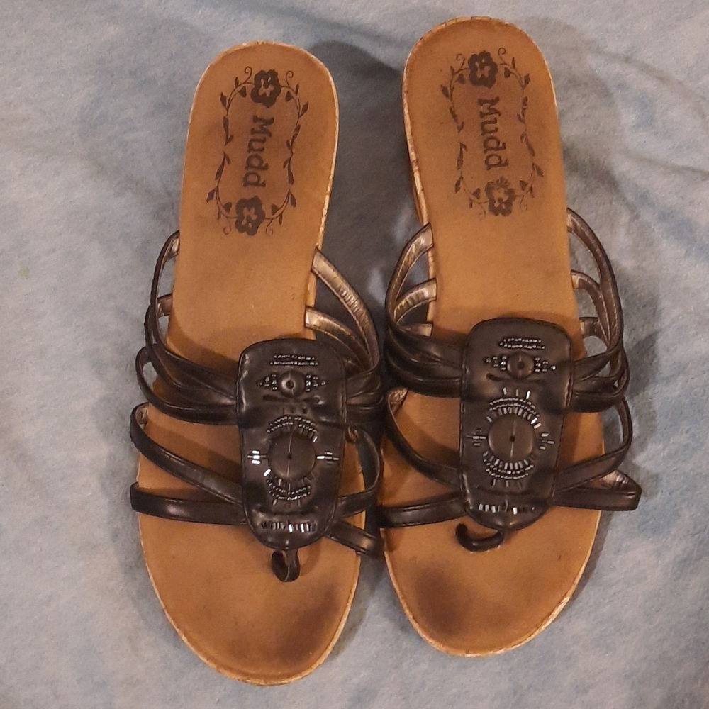 Mudd cork wedge sandals